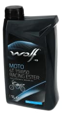 Imagen principal de ACEITE MOTO 4T 15W50 RACING 1L SINTETICO WOLF