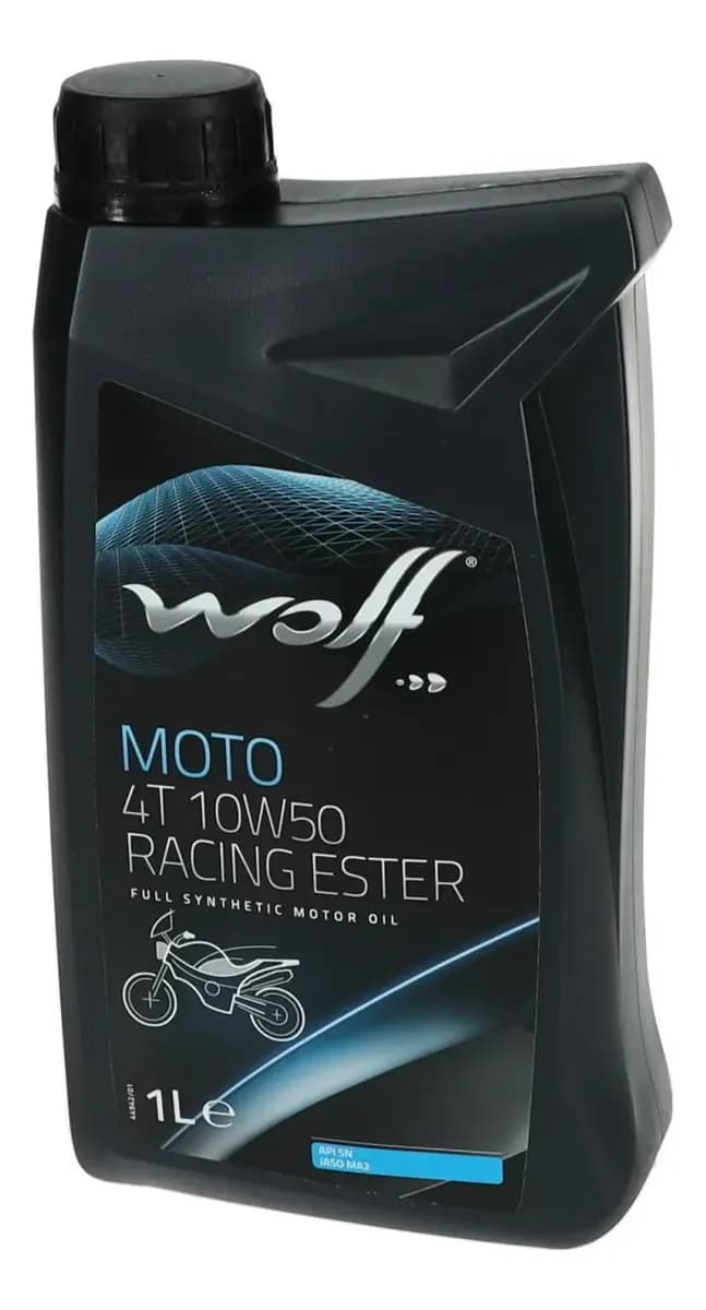 ACEITE MOTO 4T 10W50 RACING 1L ESTER SIN WOLF