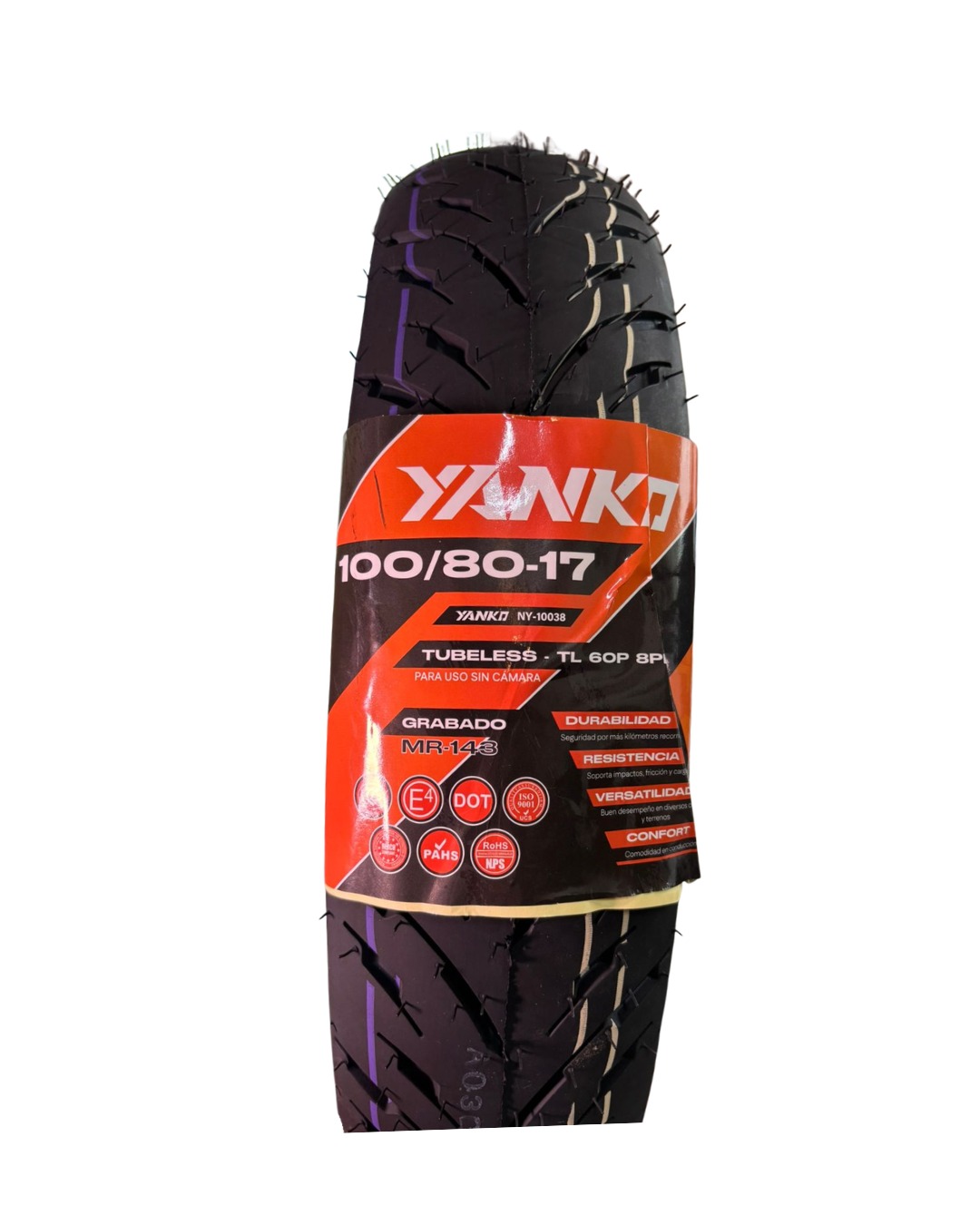 Neumático Yanko MR-143 100/80-17 (60P)