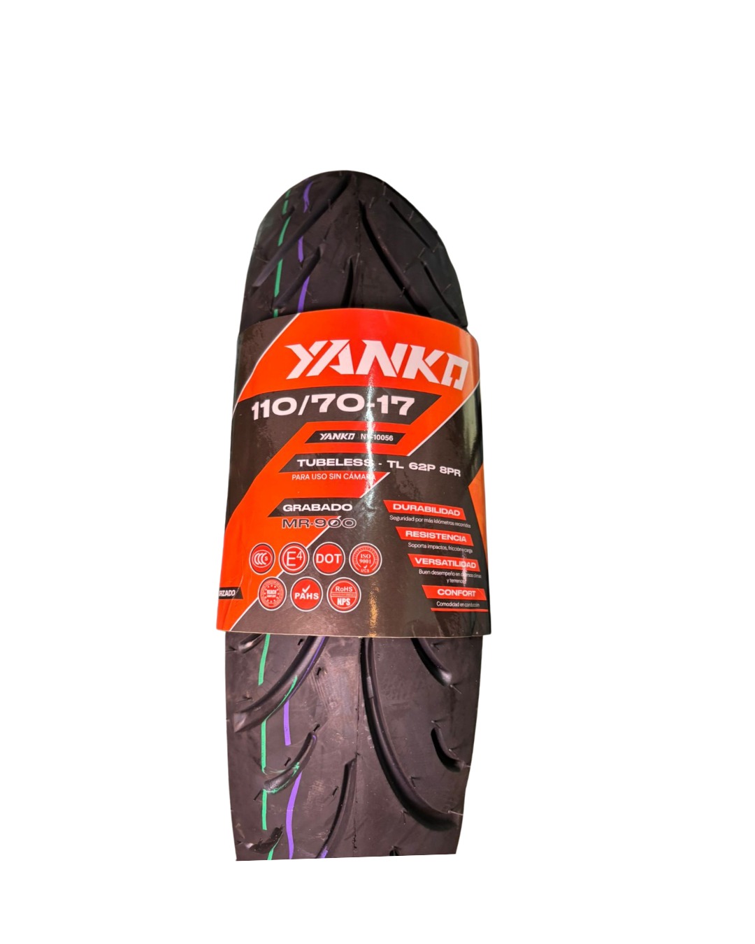 Neumático Yanko MR-900 Reforzado 110/70-17 (62P)