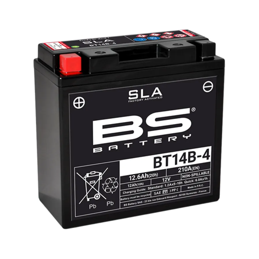 Bateria de moto BS Battery BT14B-4 ACTIVADA