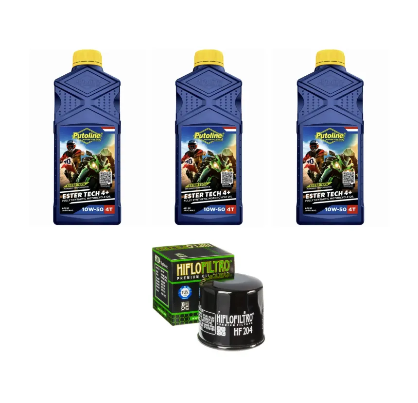 Kit Mantención 3L Putoline Full Sintético 10w50 + Filtro K&N