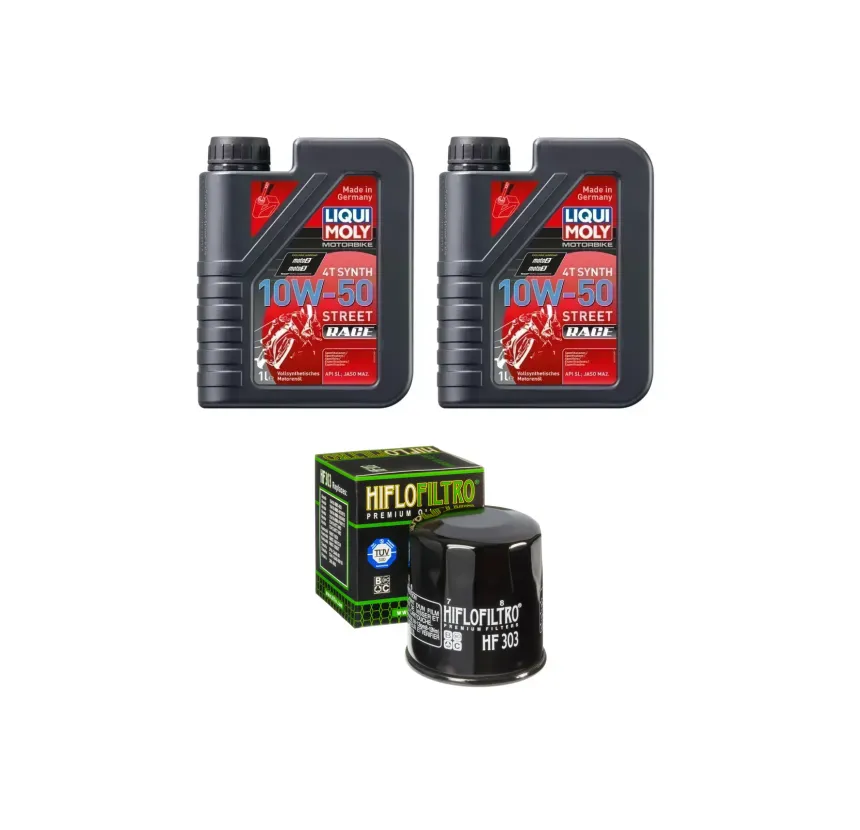 Kit Mantención 2L Liqui-moly Full Sintético 10w50 + Filtro K&N