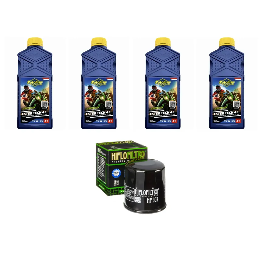 Kit Mantención 4L Putoline Full Sintético 10w50 + Filtro K&N