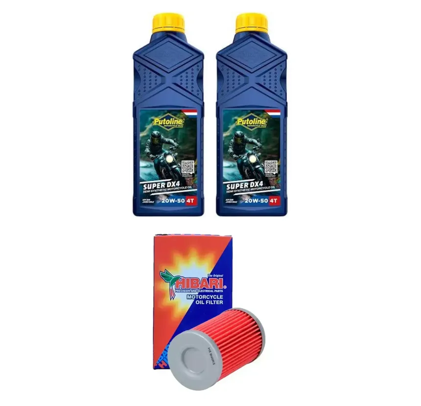 Kit Mantención 2L Putoline 20w50 + Filtro Hibari