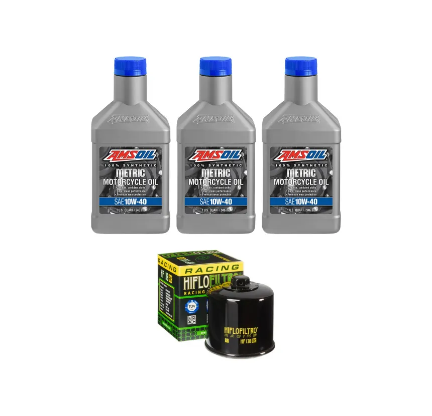 Kit Mantención 3L Amsoil Full Sintético 10w40 + hiflofilter