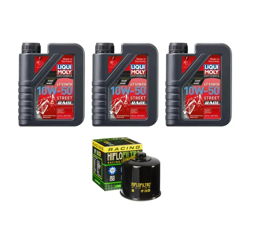 Kit Mantención 3L Liqui-moly Full Sintético 10w50 + Filtro K&N