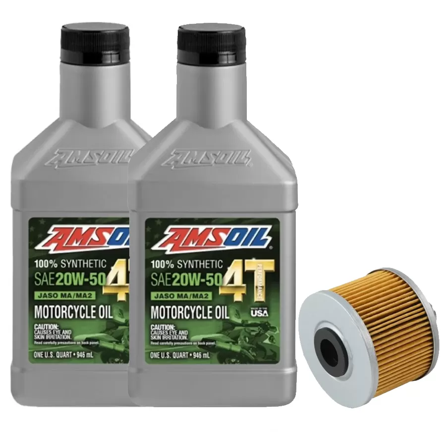 Kit Mantención 2L Amsoil Full Sintético 20w50 + Filtro Hibari