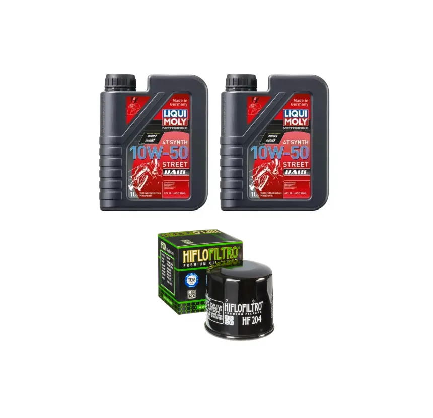 Kit Mantención 2L Liqui-moly Full 10w50 + Filtro K&N
