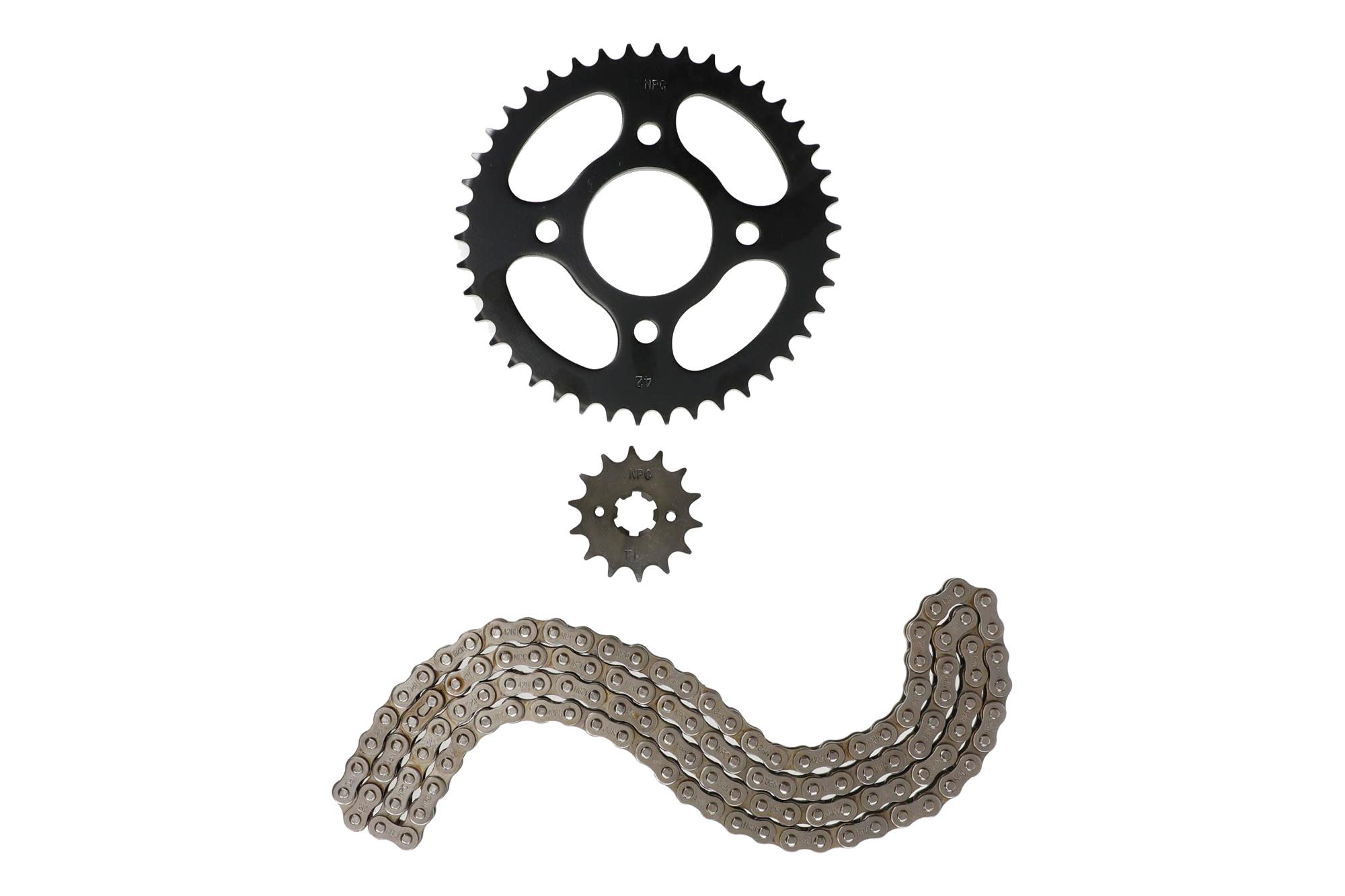 Kit Transmision Bajaj Discover 125/135 Mono Carb 4T(R) (14T / 42T) (428Hx120)