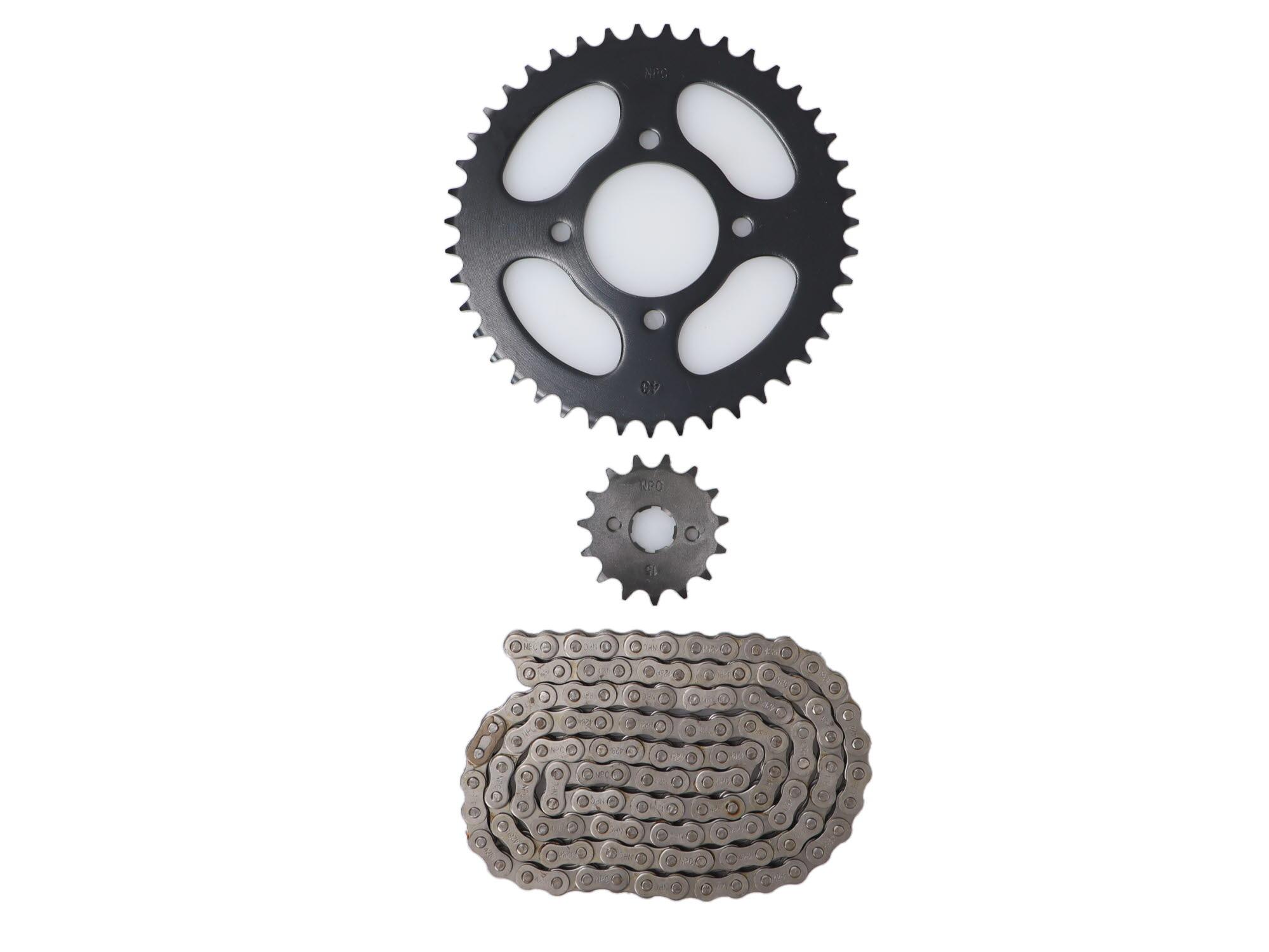 Kit Transmision China 150/200 (15/43) (428Hx-120)