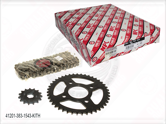 Kit Transmision Kinlon Jl125 (15/43) (428H-132) Centro Catalina 58Mm/Pernos Catalina 10.5Mm/Cantidad Pernos Catalina 4/Distancia Perno-Perno Catalina 64Mm/Estria Interna