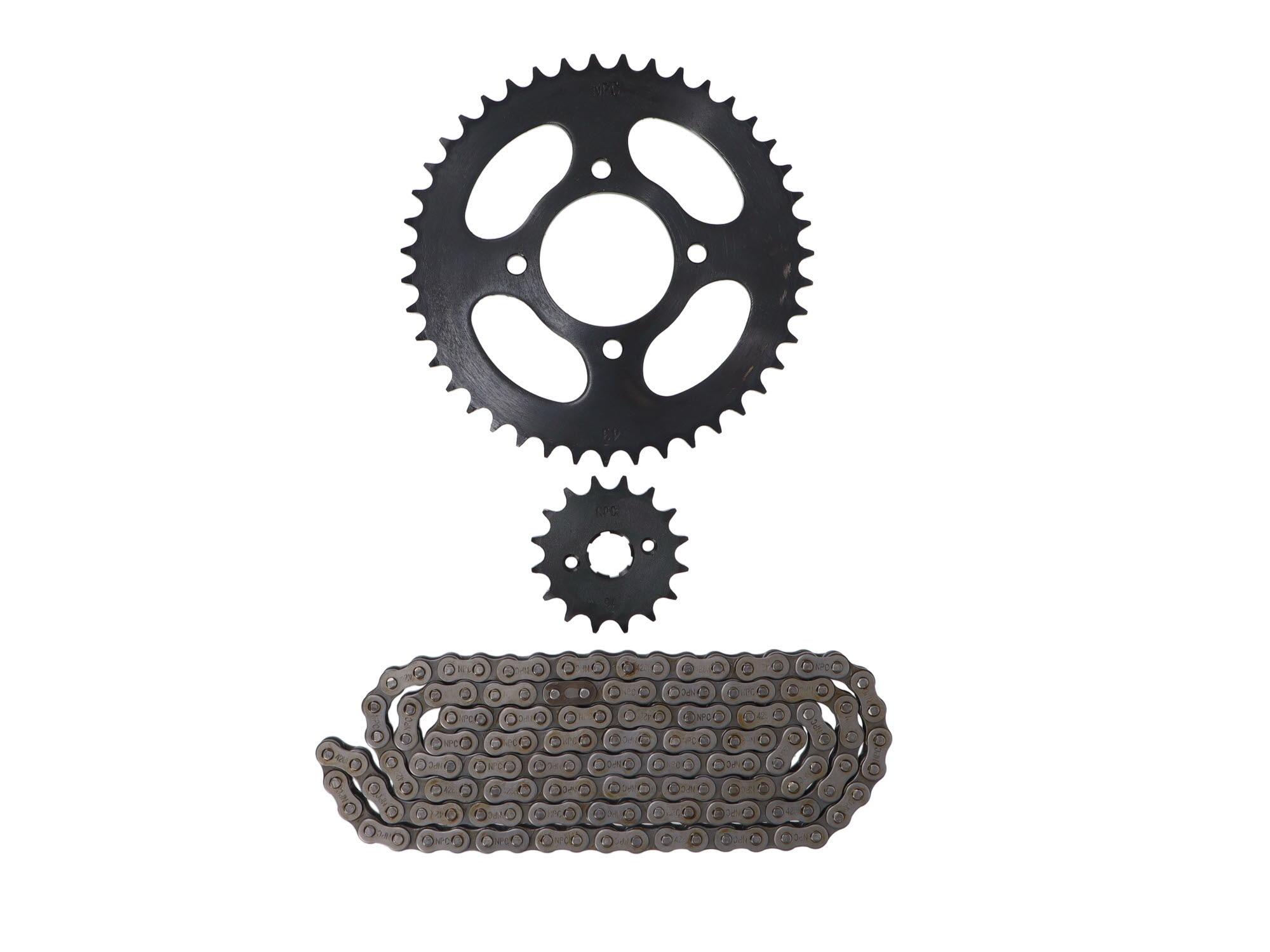 Kit Transmision Pegasus 250 Dakar/Gn (16T+ 43T) (428Hx136)