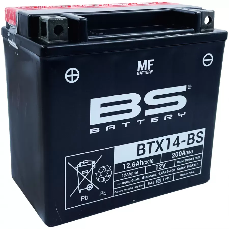 Batería de moto BS Battery YTX14-BS / BTX14-BS / HTX14-BS 12v 12ah