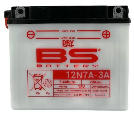 Bateria de moto 12N7A-3A / 12N7B-3A BS Battery