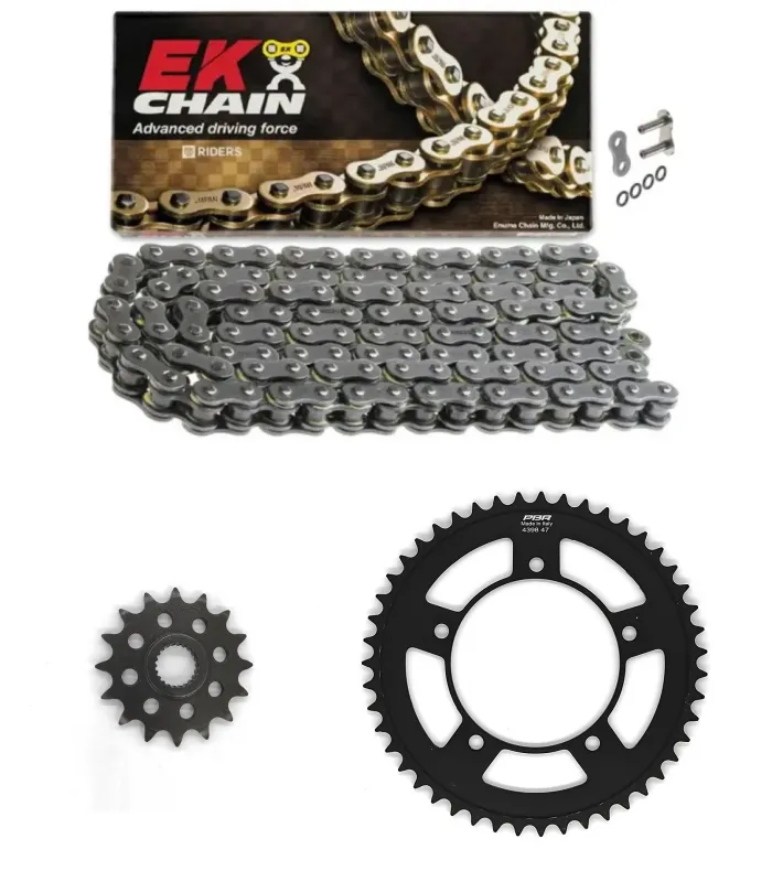 Kit arrastre Aprilia Shiver QX Ring - Remache Ek chain + PBR