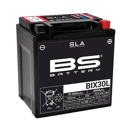 Batería de moto BS Battery YIX30LX / YTX30L / BIX30L (Activada)