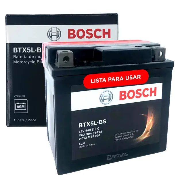 Batería Bosch YTX5L-BS / BTX5L-BS / HTX5L-BS / MG5L-BS 12v 4ah