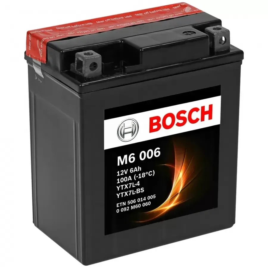 Batería de moto Bosch YTX7L-BS / BTX7L-BS / HTX7L-BS / UTX7L-BS 12v 6ah