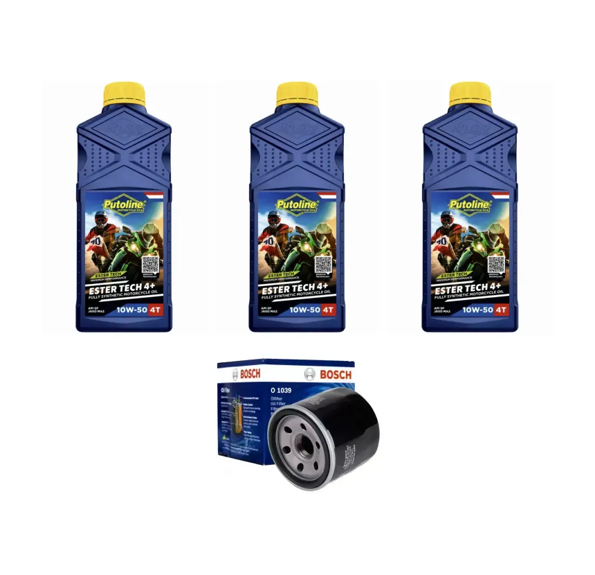Pack 3 litros Aceite Putoline Ester 10w50 + Filtro Bosch