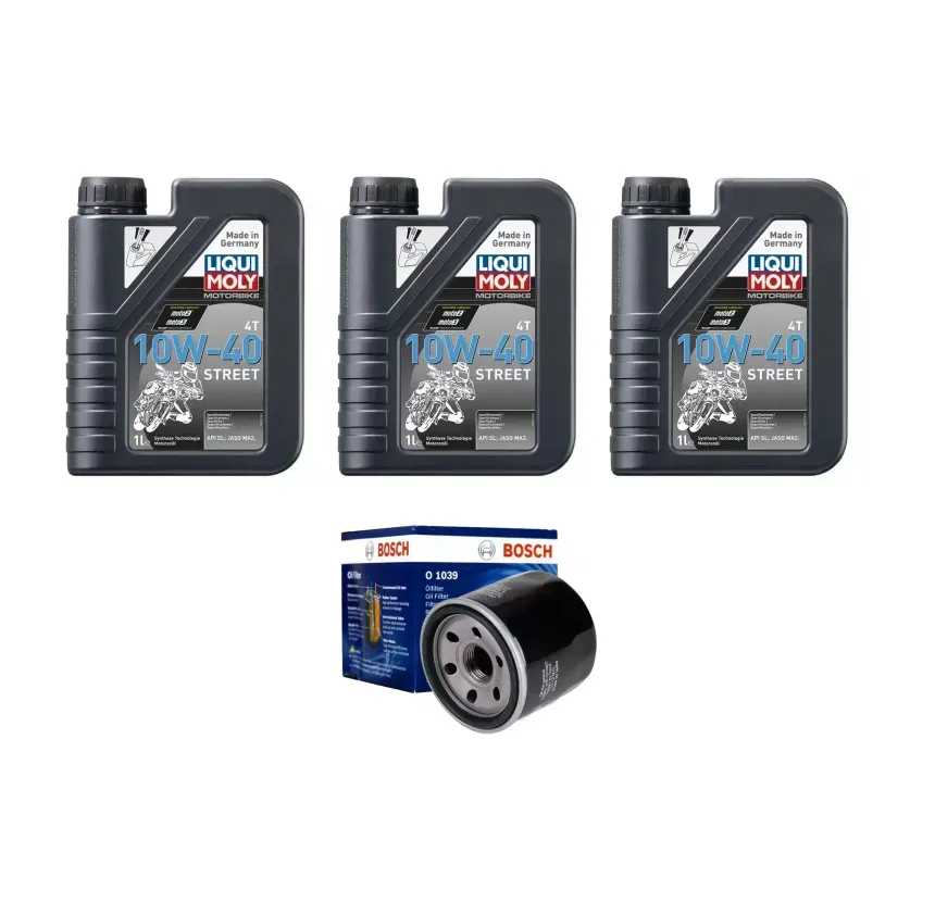 Kit de 3 Aceite Liqui Moly Street 10w40 + filtro