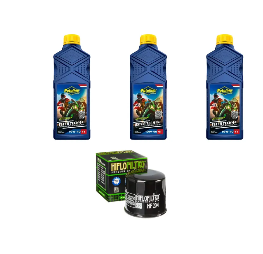 Kit de 3 Aceite Putoline Street Race 10w40 + filtro K&N