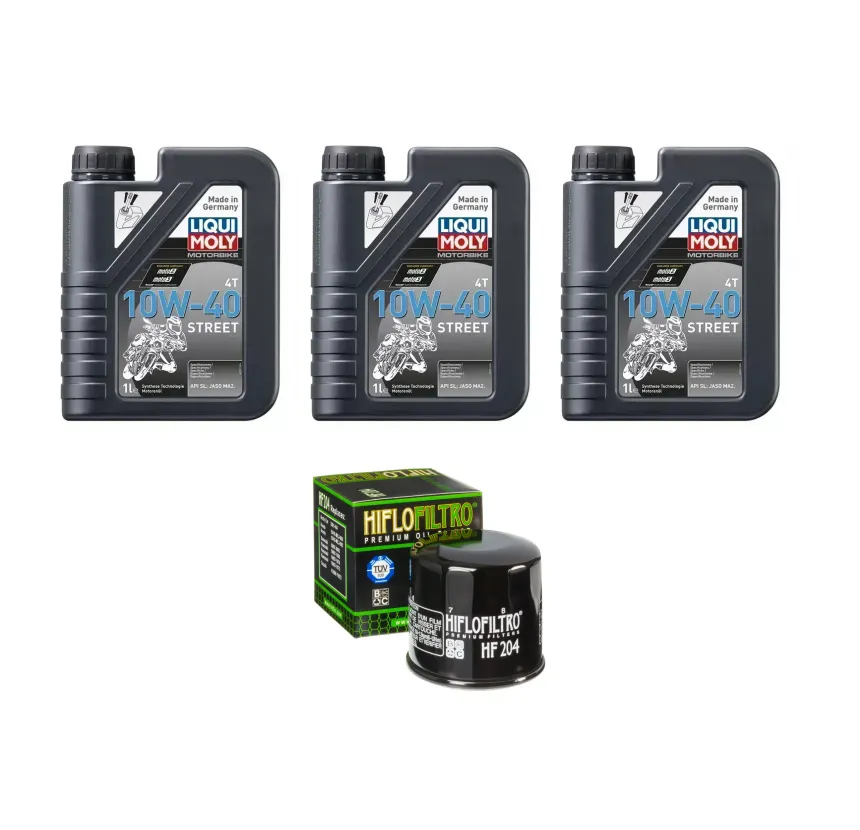 Kit de 3 Aceite Liqui Moly Street 10w40 + filtro K&N